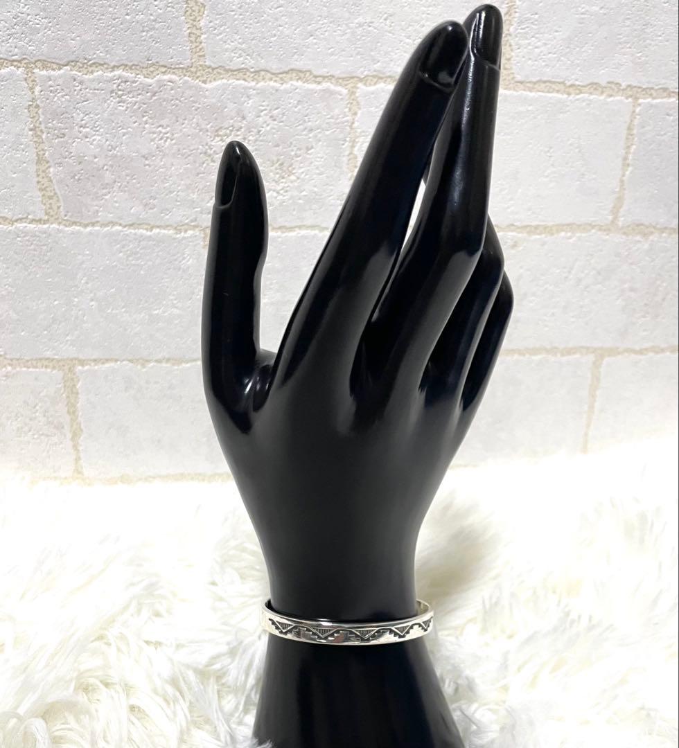 navajo Troy Laner OLDスタンプ ワーク バングル　希少