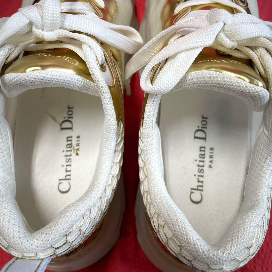 ディオールDior ディオールヴァイブ スニーカー白ゴールド36.5 23.5㌢