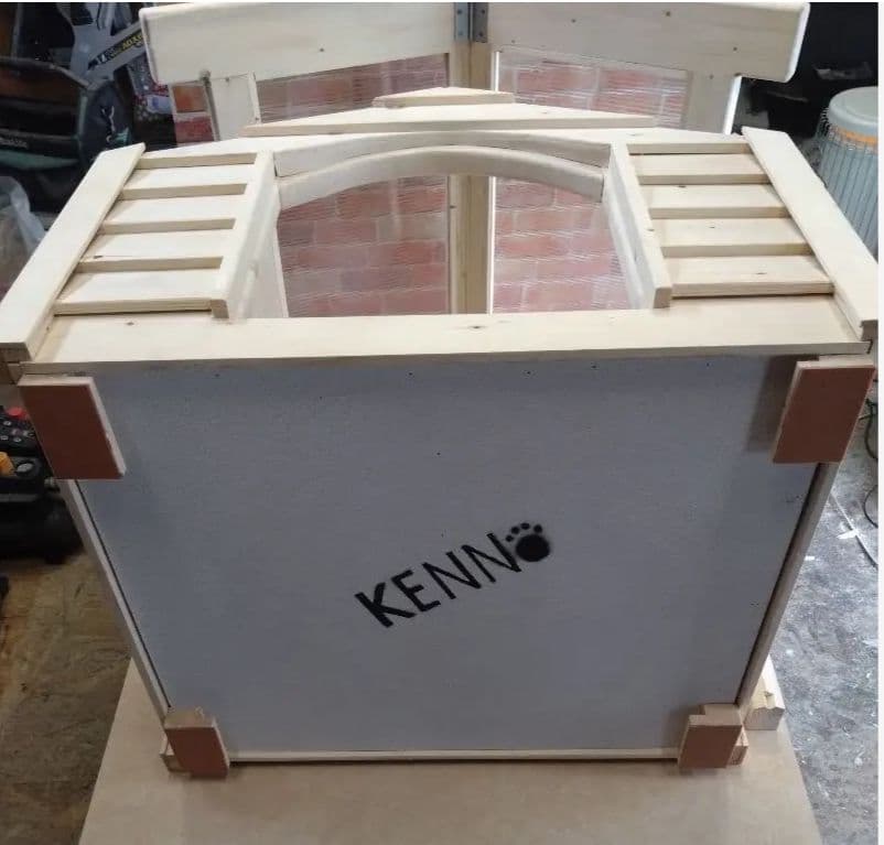 職人手作り 木製ペットハウス「Kenno」初号機　小型犬・猫用／室内用／特典付