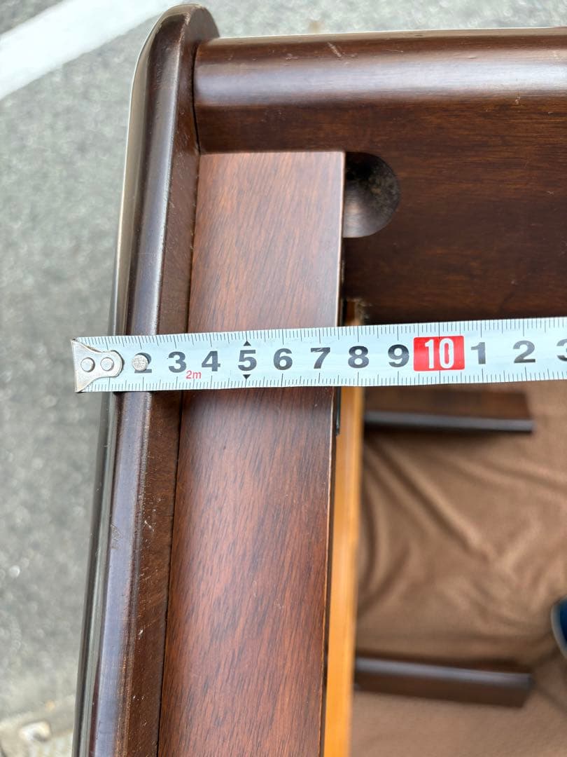 和モダン　重厚天然木製座卓 引き出し付座卓ローテーブル