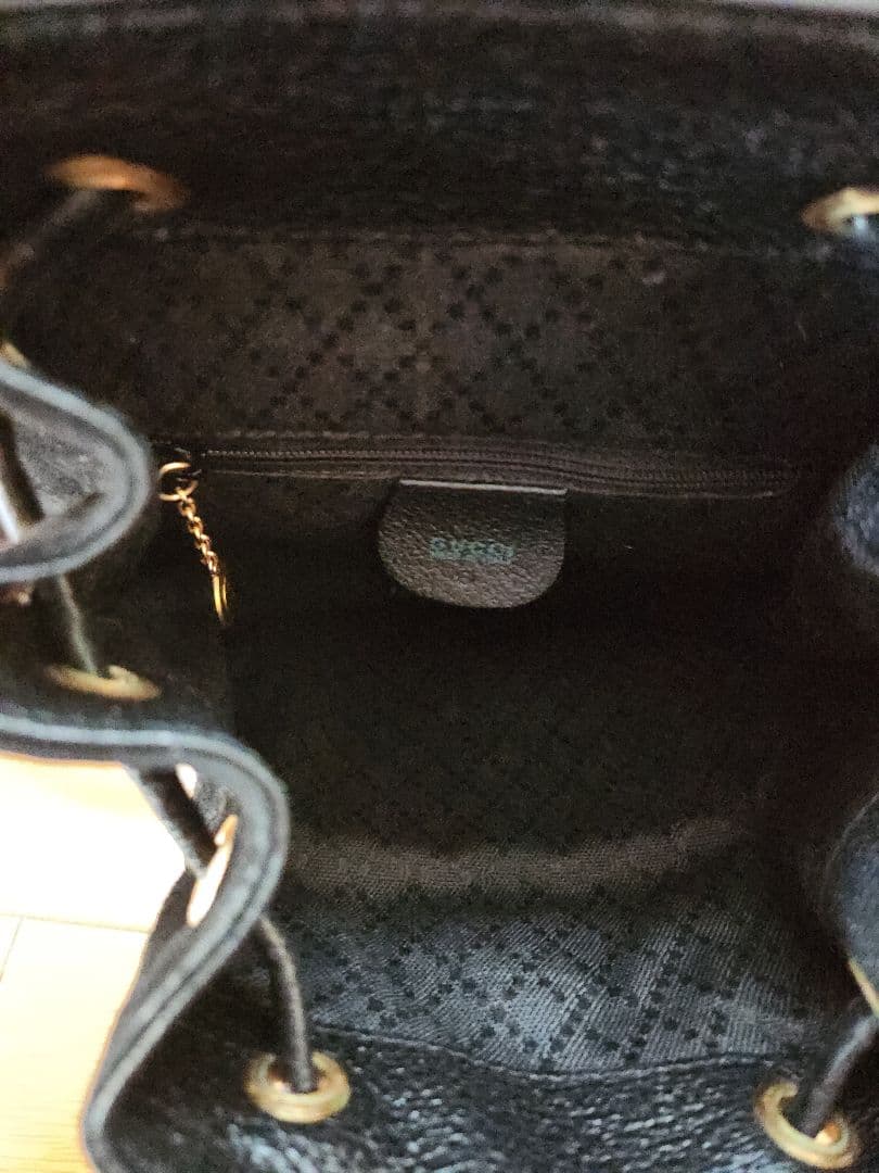 GUCCI　バンブー　黒スエードリュック バンブーハンドル