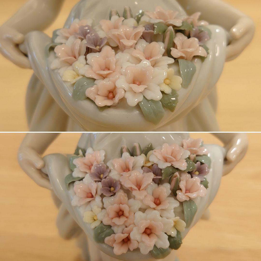 【極美品 欠損無】LLADRO リヤドロ No.6756『たくさん摘めたよ！』