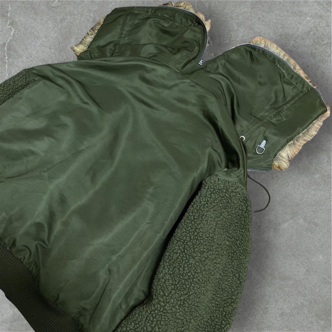 RASVOA ファイヤーマン ボア フライトジャケット N-2Bカーキ y2k