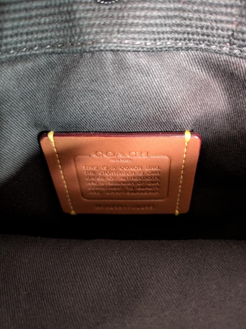 コーチCOACH トートショルダーバッグ ブラックキャンパス地＆レザー