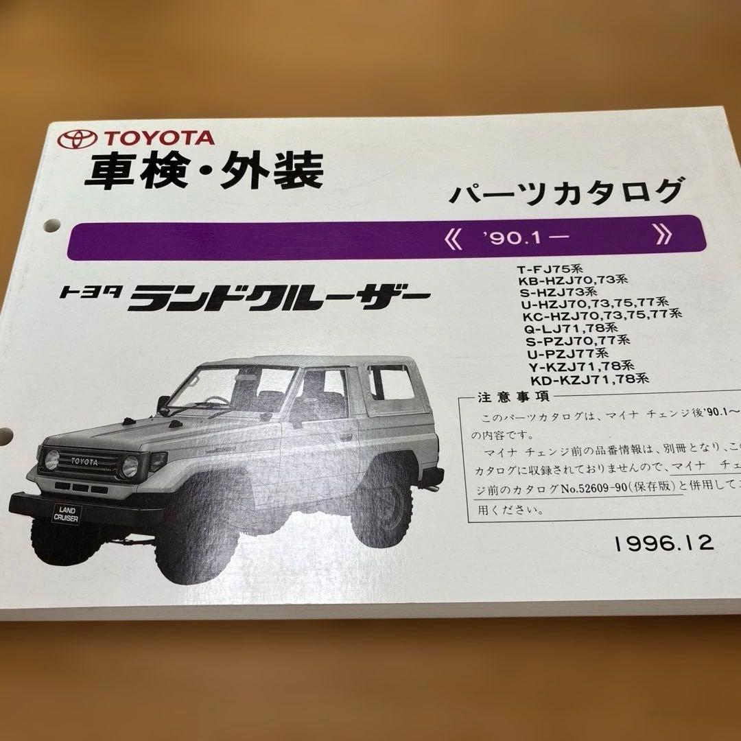 トヨタ ランドクルーザー パーツカタログ 90.1