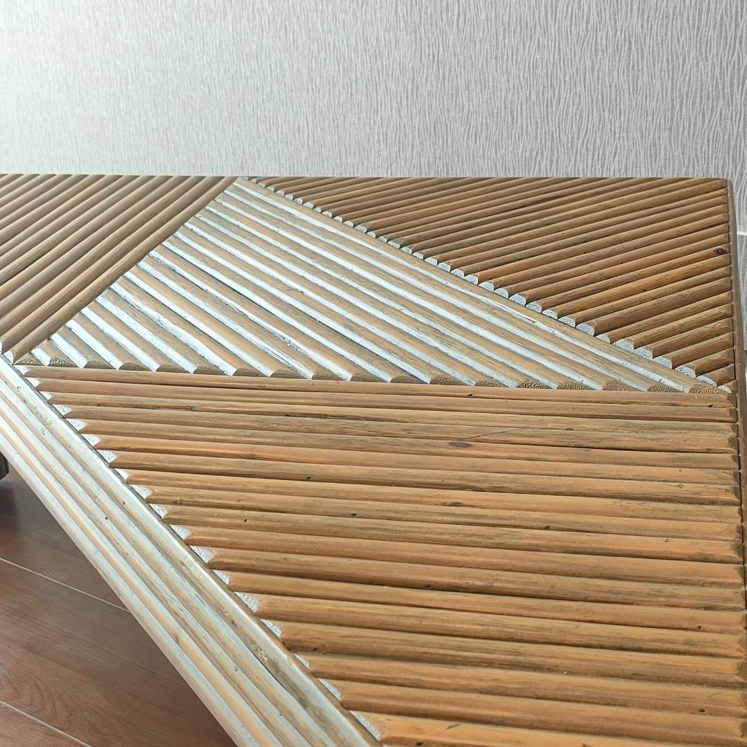 カサブランカ　ローテーブル　ラタン　コーヒーテーブル