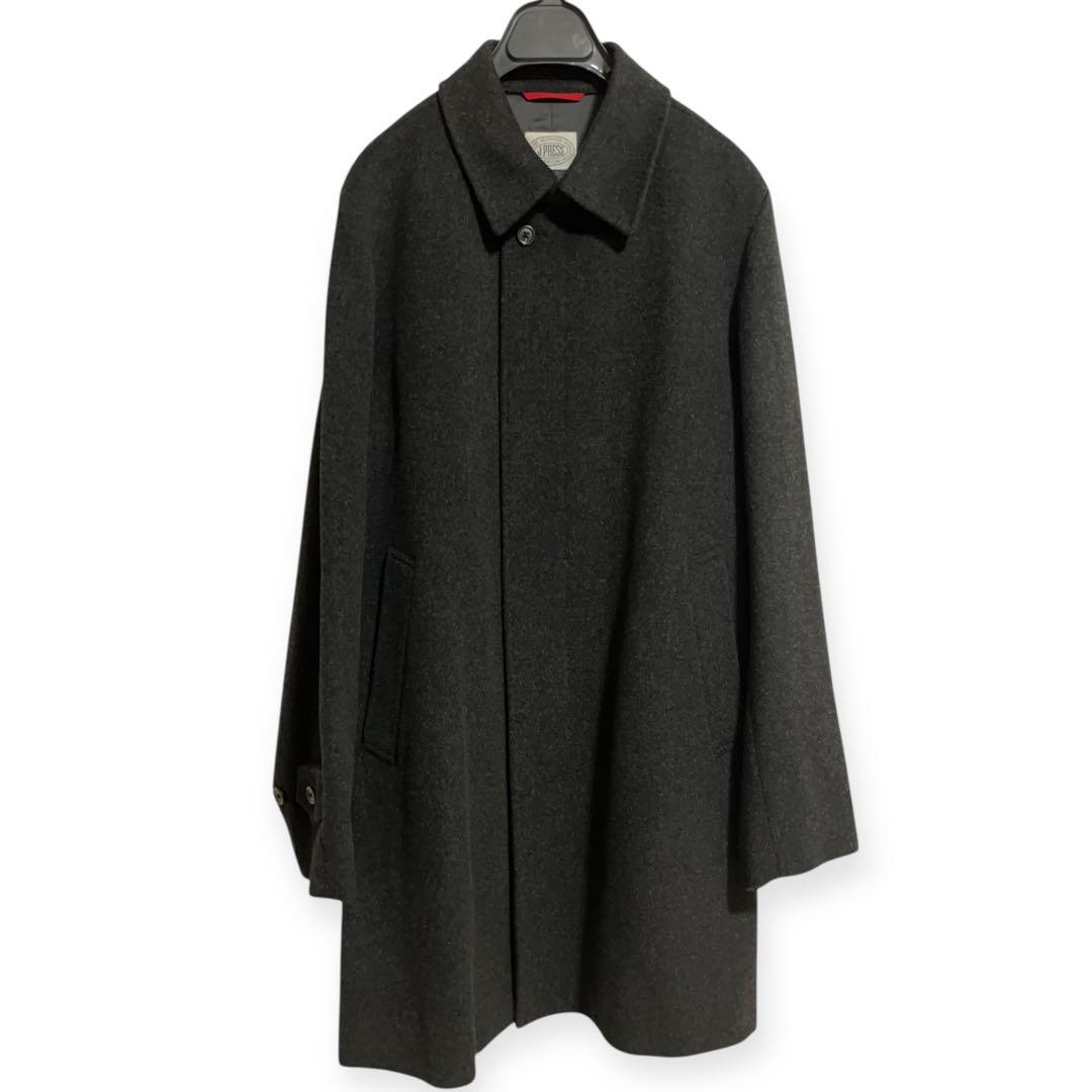極美品　J.PRESS ダークグレー ステンカラーコート ウール　カシミア