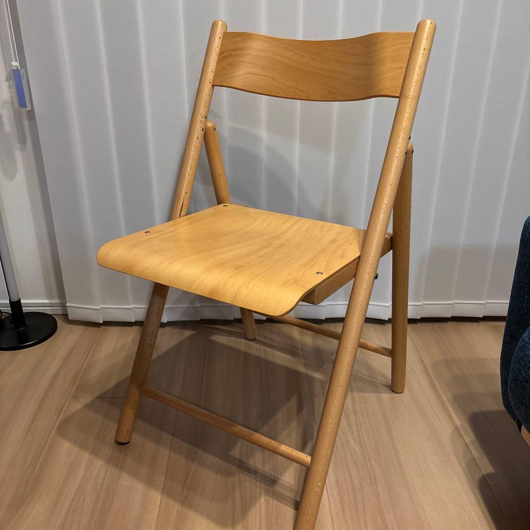 無印良品 折りたたみチェア 天然木 ブナ材 廃盤 折りたたみ椅子