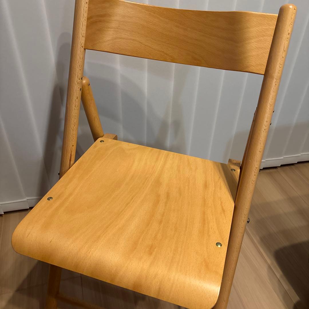 無印良品 折りたたみチェア 天然木 ブナ材 廃盤 折りたたみ椅子