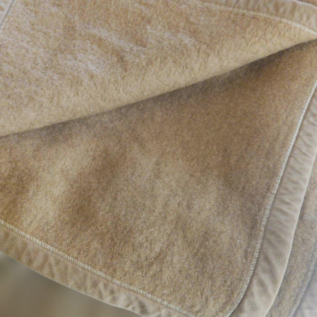 状態良好　 Star 毛布 180×210cm　　キャメル100％