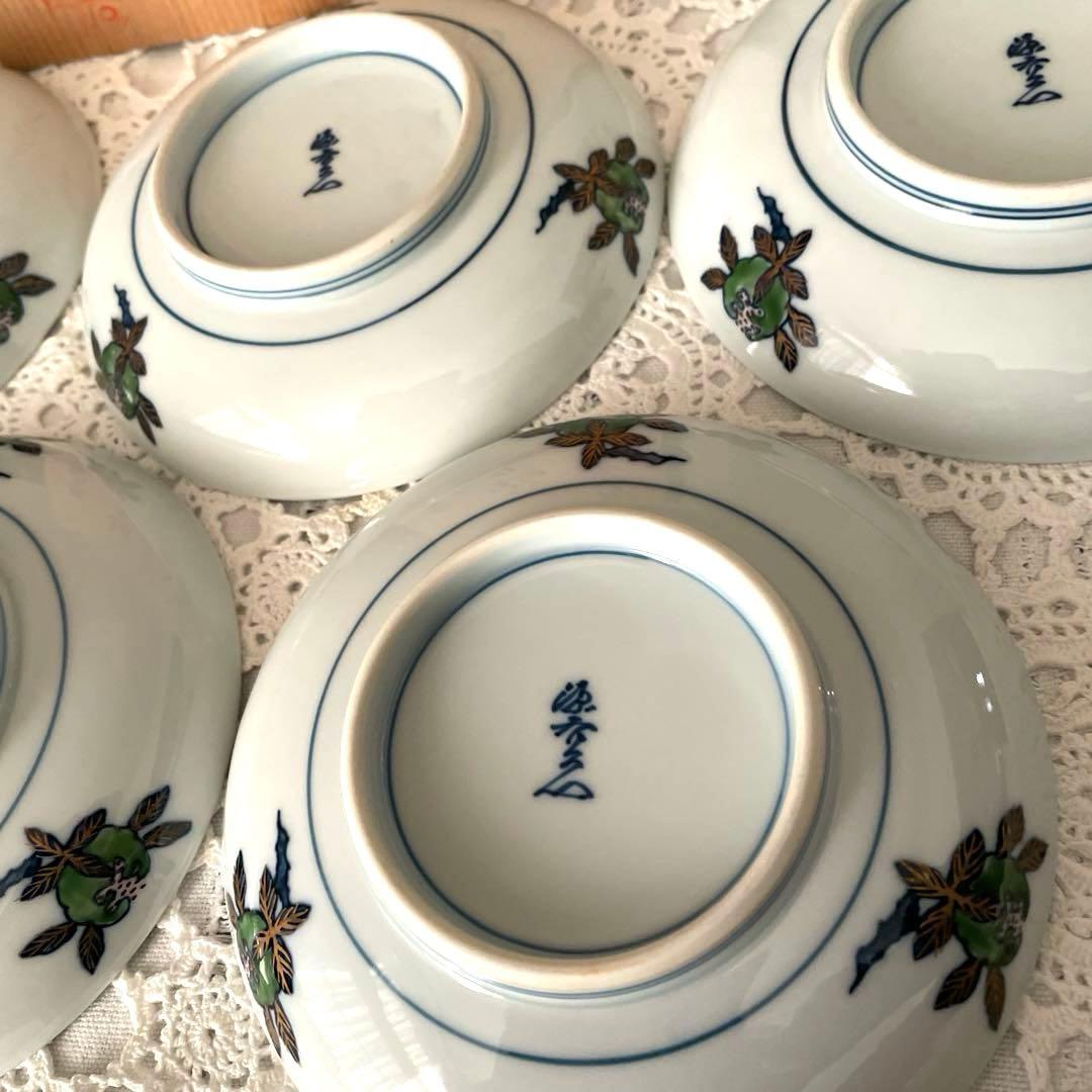 源右衛門　松絵　木箱入り五枚セットのお値打ち品　　銘々皿　　新品　一級品