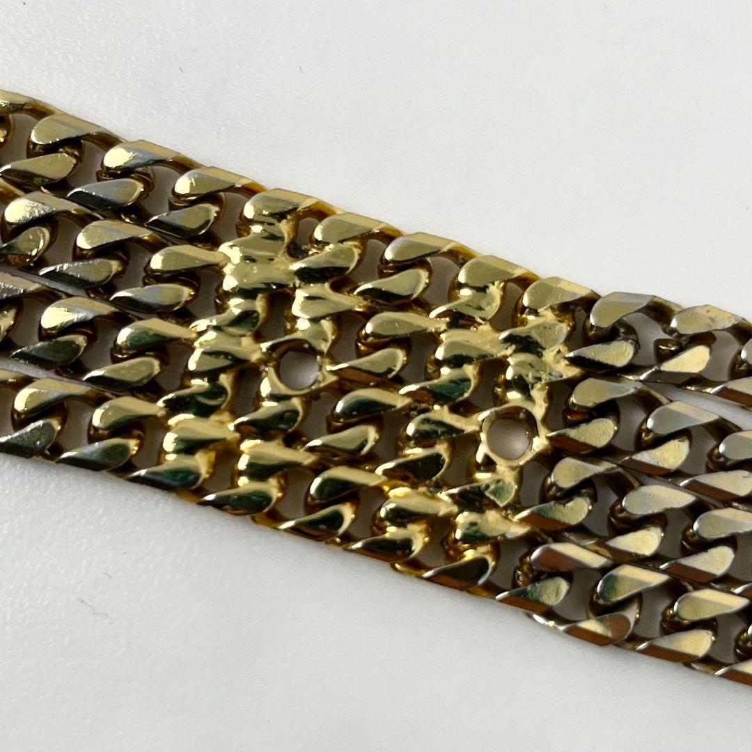 【希少】OLD CELINE ガンチーニ 4連 喜平 チェーン ブレスレット