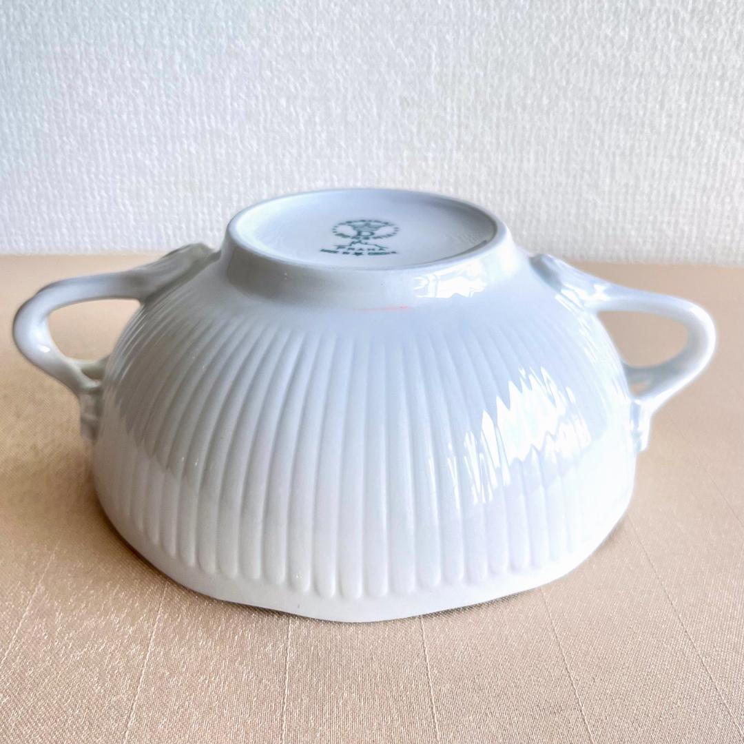 ★新品未使用★CESKY PORCELAN ダブルハンドル　スープボール2点