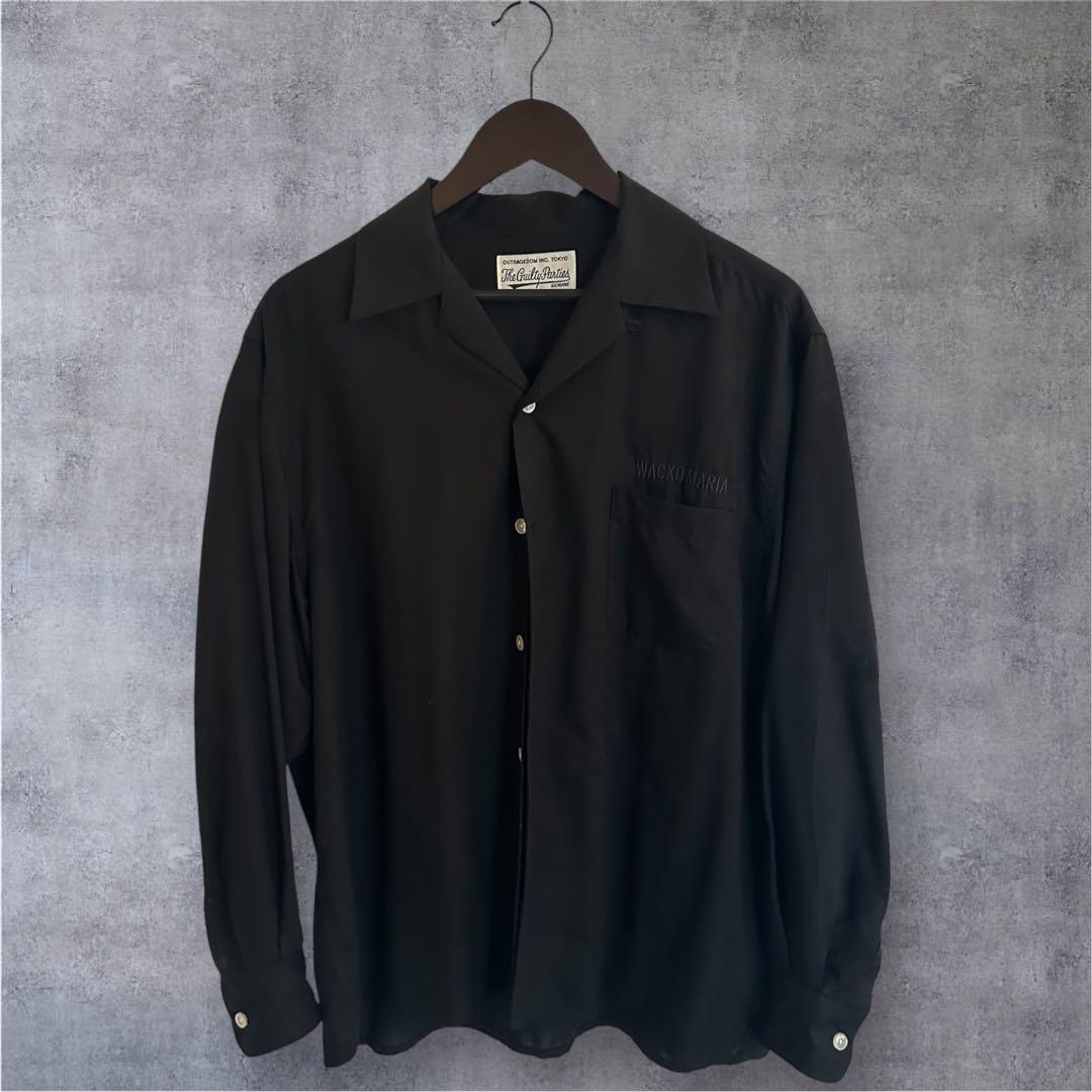 ワコマリア 50'S オープンカラーシャツ　ブラック