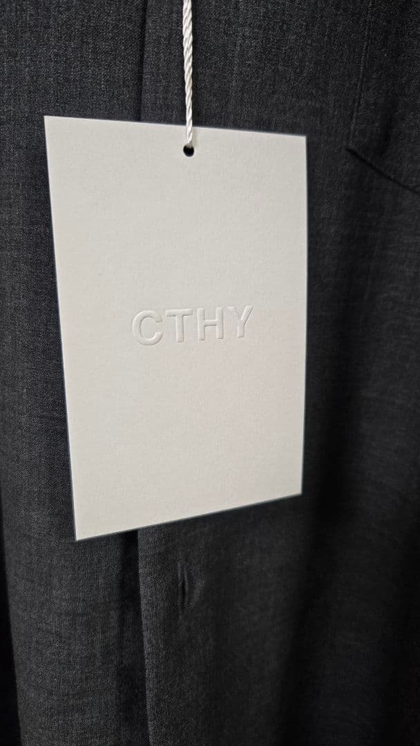 CTHY Super140’s 尾州ウールシャツ　グレー　サイズ1