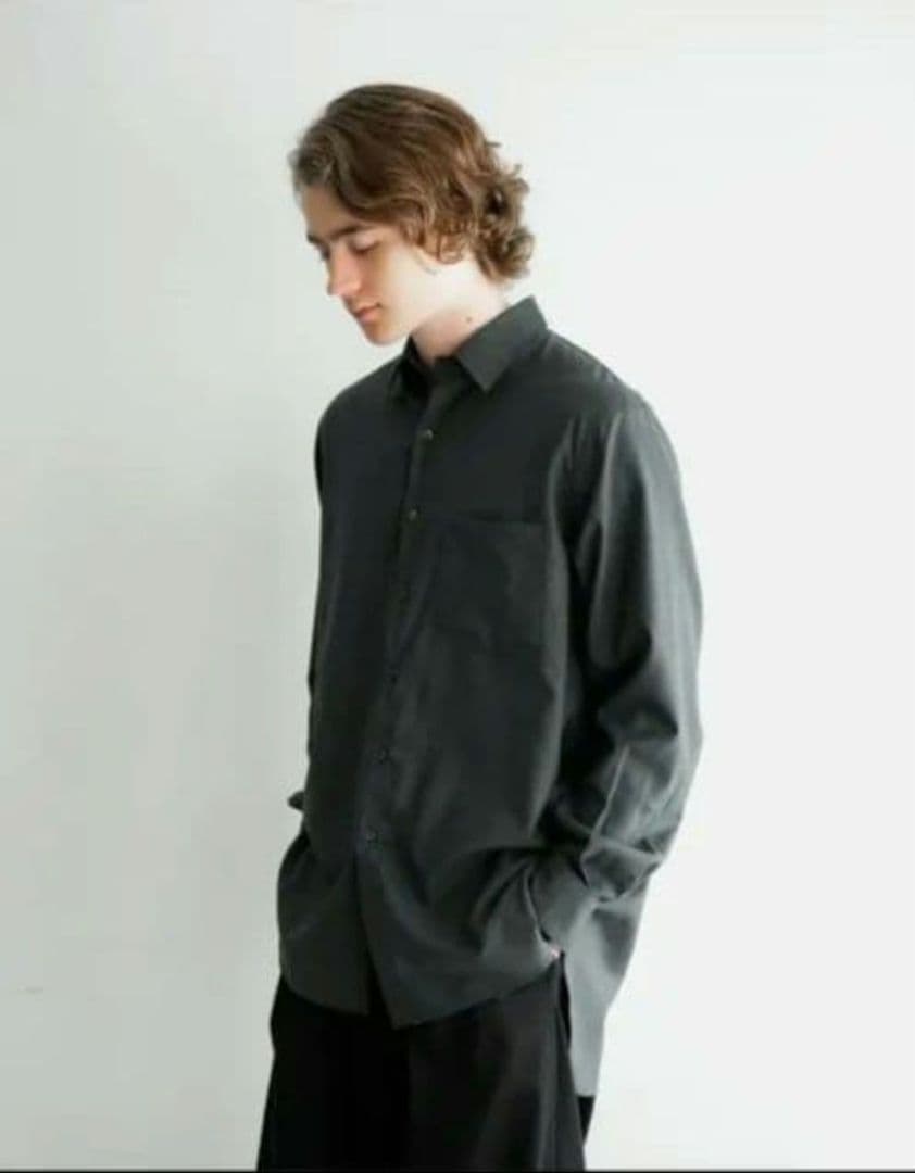 CTHY Super140’s 尾州ウールシャツ　グレー　サイズ1