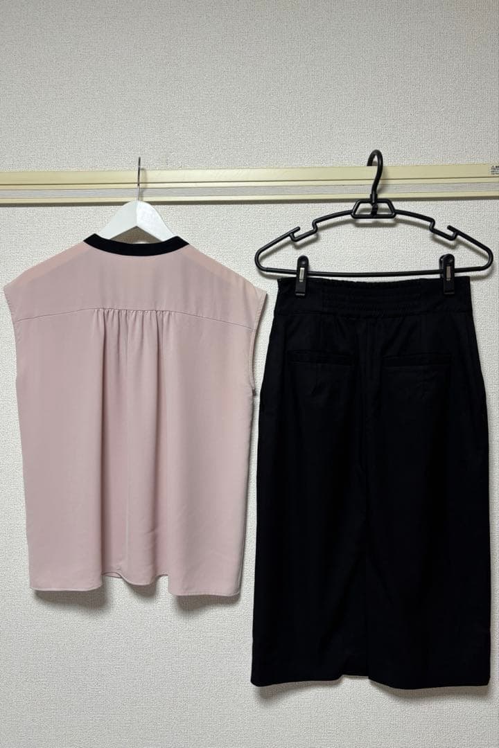 ピンキー＆ダイアン◆バイカラーブラウス＆フロントレースアップスカート◆2点セット