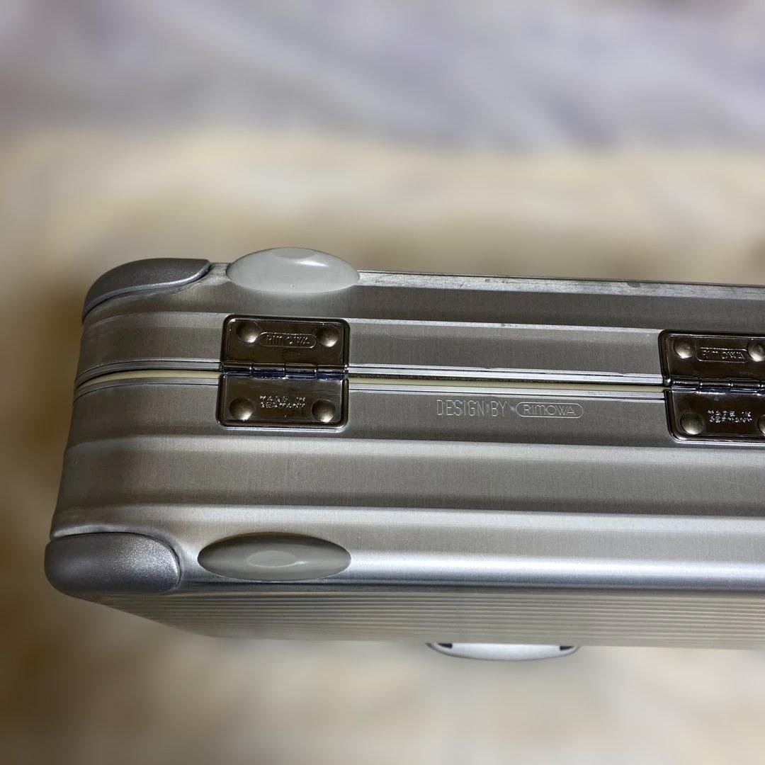リモワ　RIMOWA アタッシュケース　美品　青ロゴ　ビジネスバッグ
