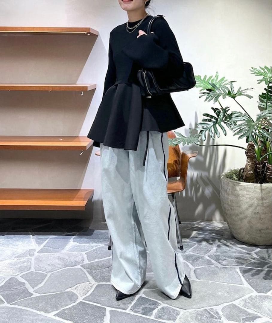 ADAM ET ROPÉ ドレスデニムパンツ サックス 38