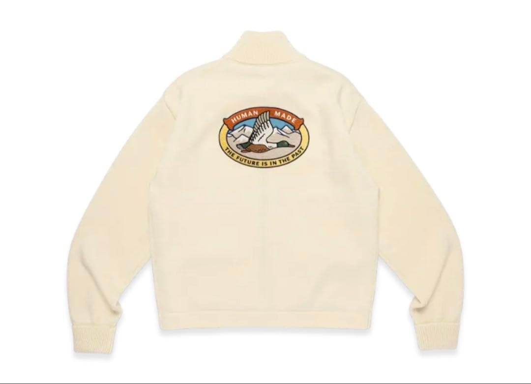 ヒューマンメイド ジップアップ ニット カーディガン \"ホワイト