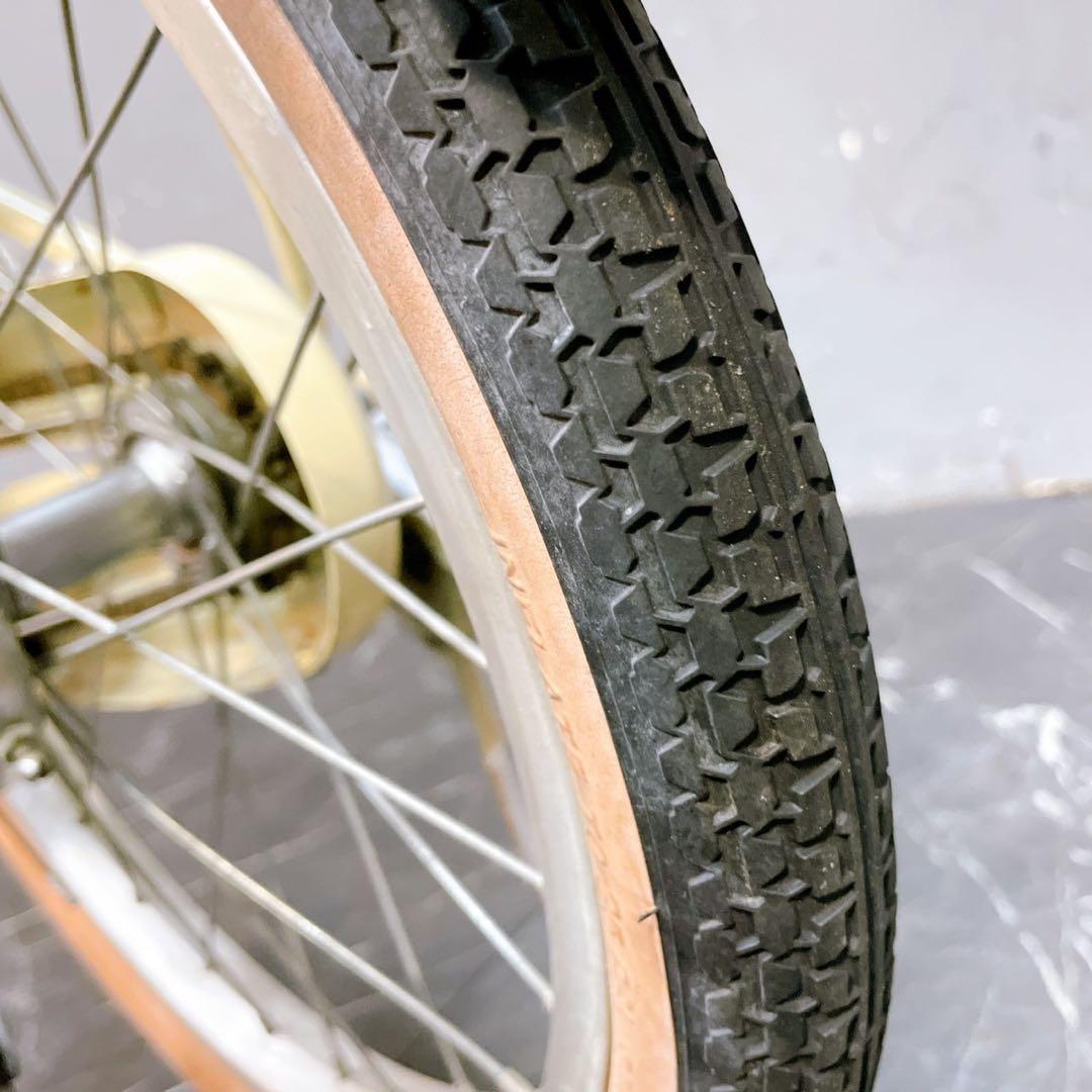 【937】《関西 引き取り》子供用自転車 ブリヂストン HACCHI クリーム