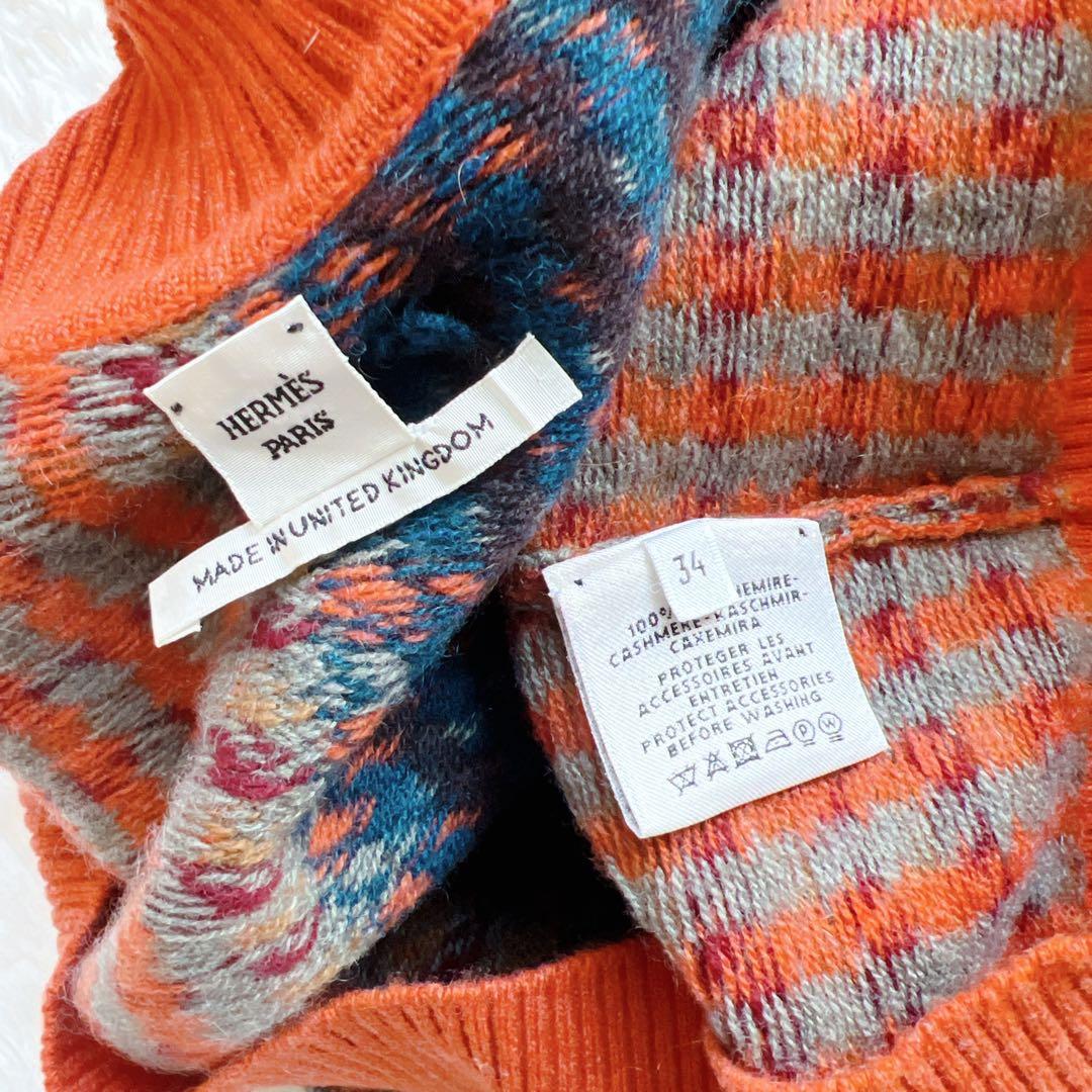 極美品　HERMÈSエルメス ハウンドトゥース カシミヤ トップス　セーター