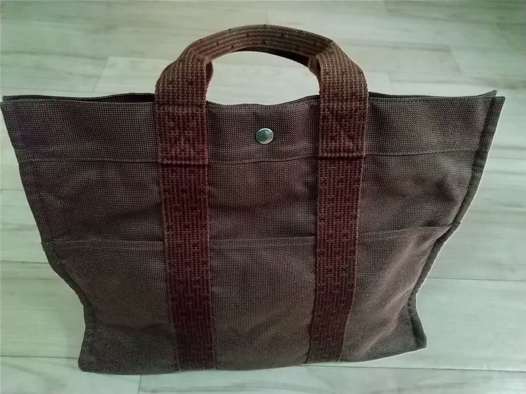 【美品】HERMES エルメス トートバッグ エールラインMM※年末年始発送可※