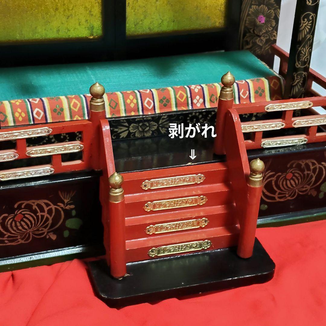 昭和の雛人形　ひな祭り　御殿飾り雛人形　高さ57cm　要スペース40×30cm超