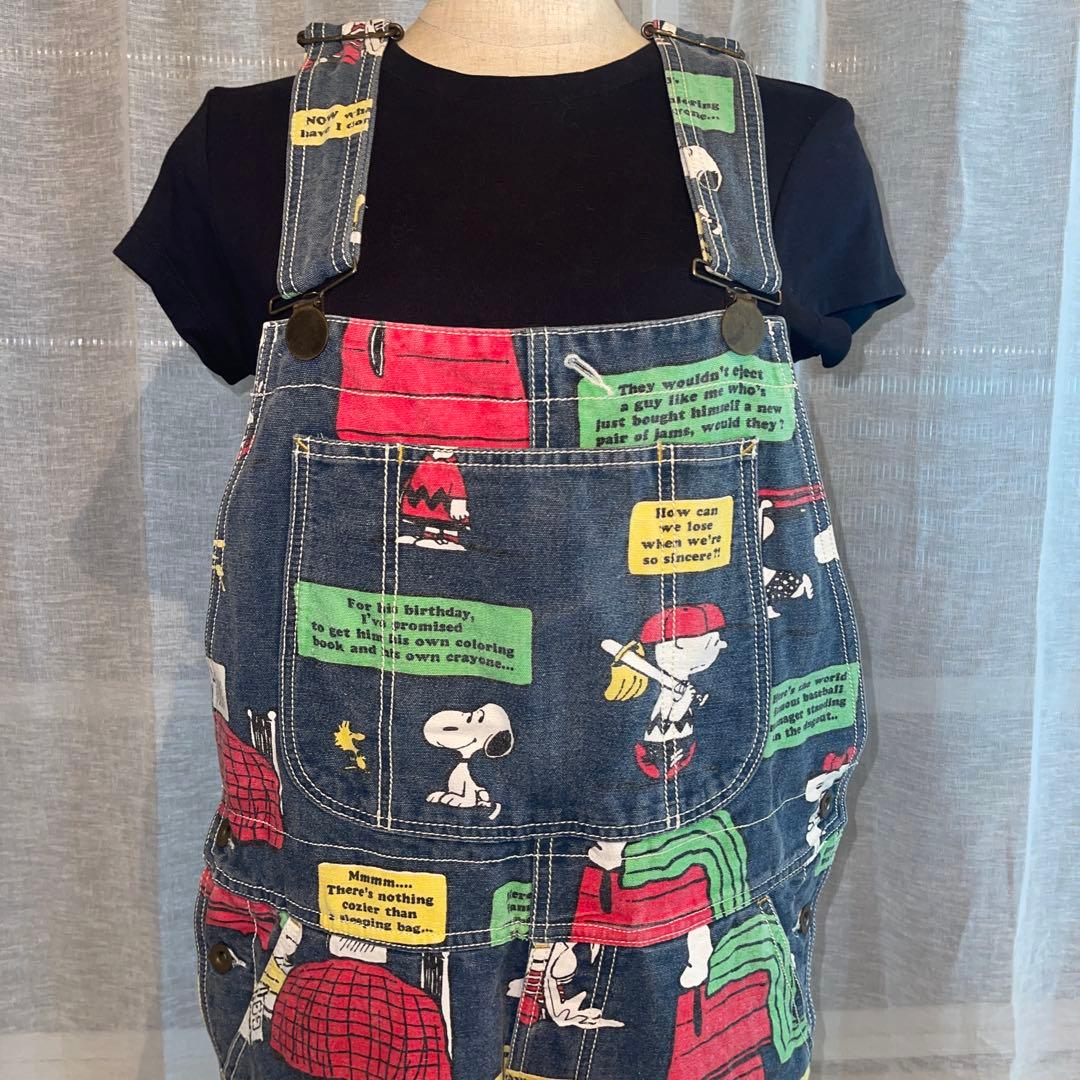 ブーフーウー　スヌーピー　レア　オーバーオール　サロペット　大人Fサイズ