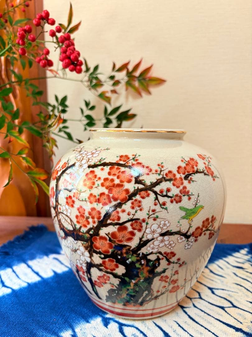 【九谷焼】花瓶４点セット