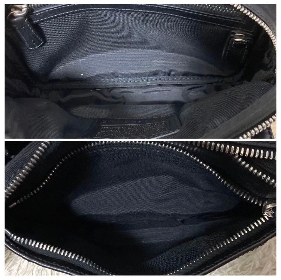 【極美品】COACH コーチ ボディバッグ レザー 本革 ブラック ショルダー