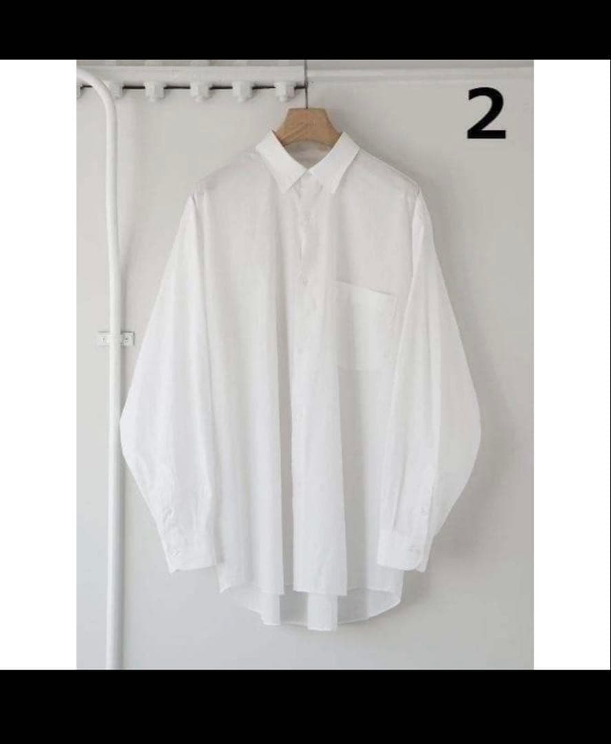 新品未使用　COMOLI 25AW コモリシャツ　白　サイズ２