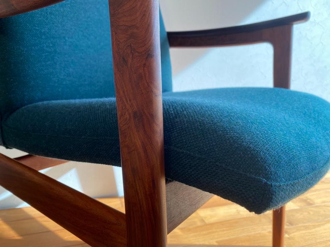 1960-70s デンマーク製 ローズウッド×マホガニー イージーチェア 仕上済