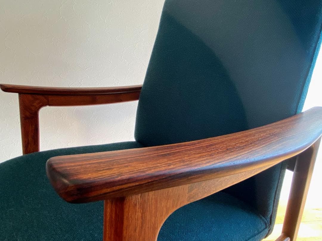 1960-70s デンマーク製 ローズウッド×マホガニー イージーチェア 仕上済