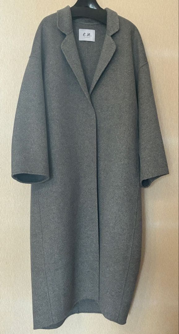 evernavy リバーロングコクーンコート ライトグレー ＭＴ
