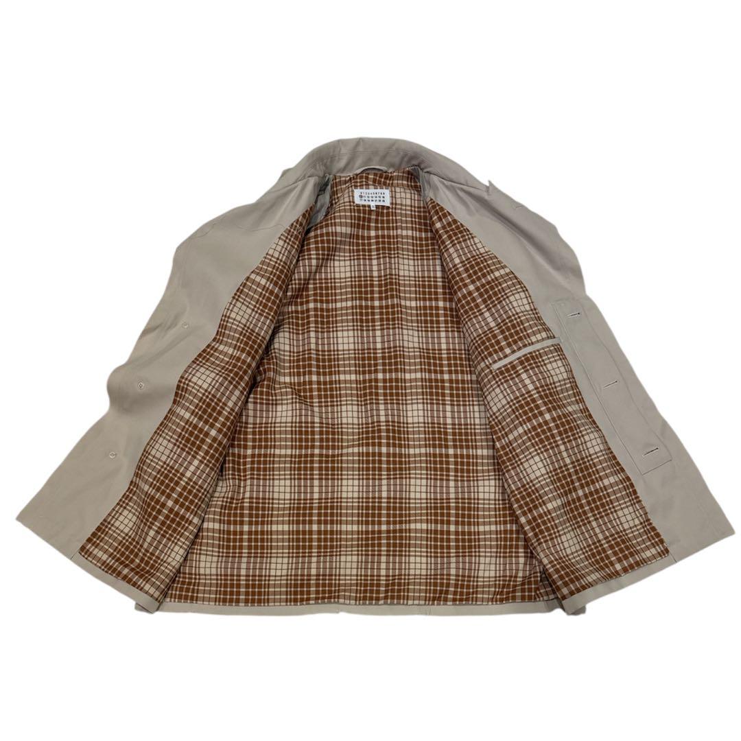 【希少】Maison Margiela トレンチコート　チェック　ダメージ加工