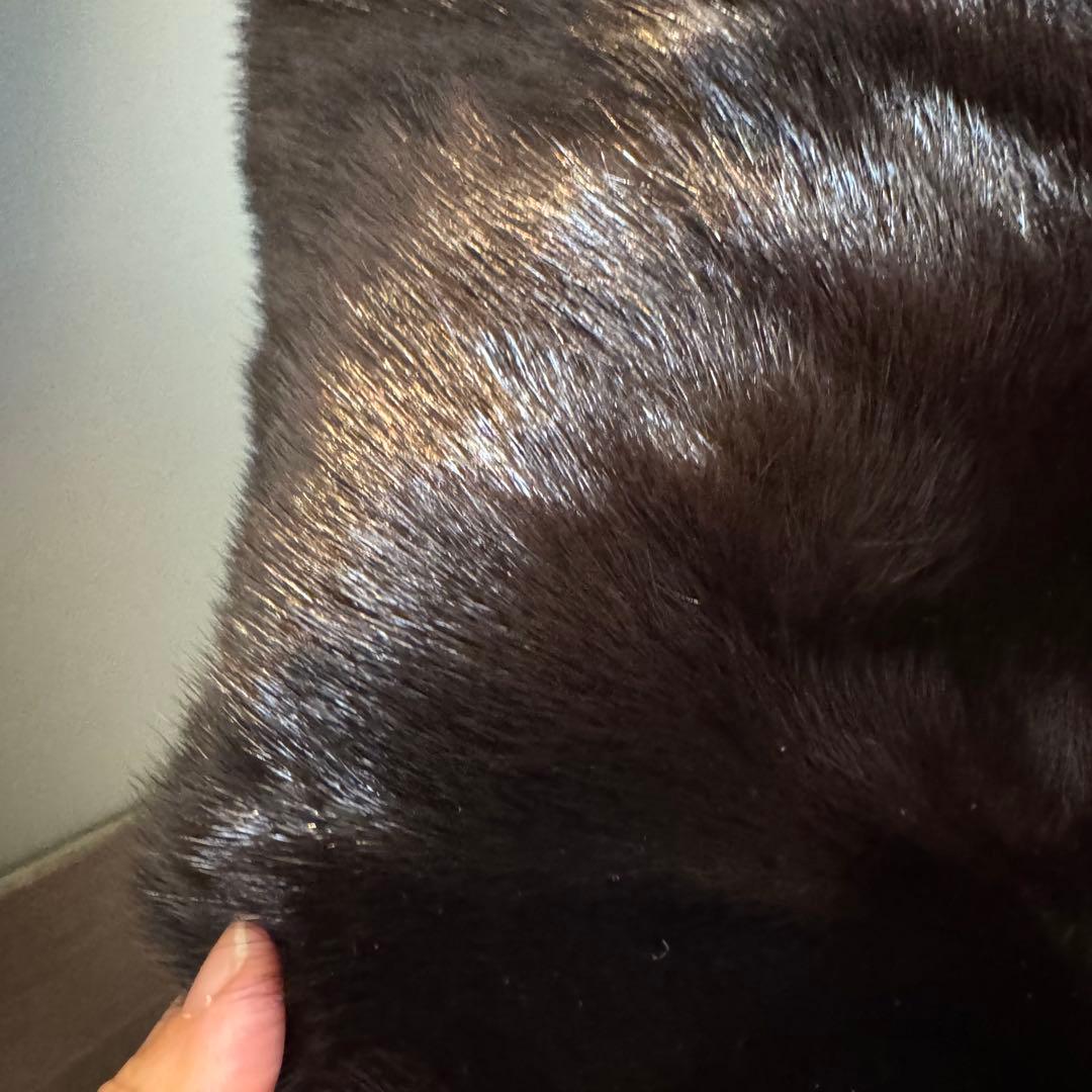 超美品 ショール　SAGA MINK ミンク　リアルファー ストール　黒　far