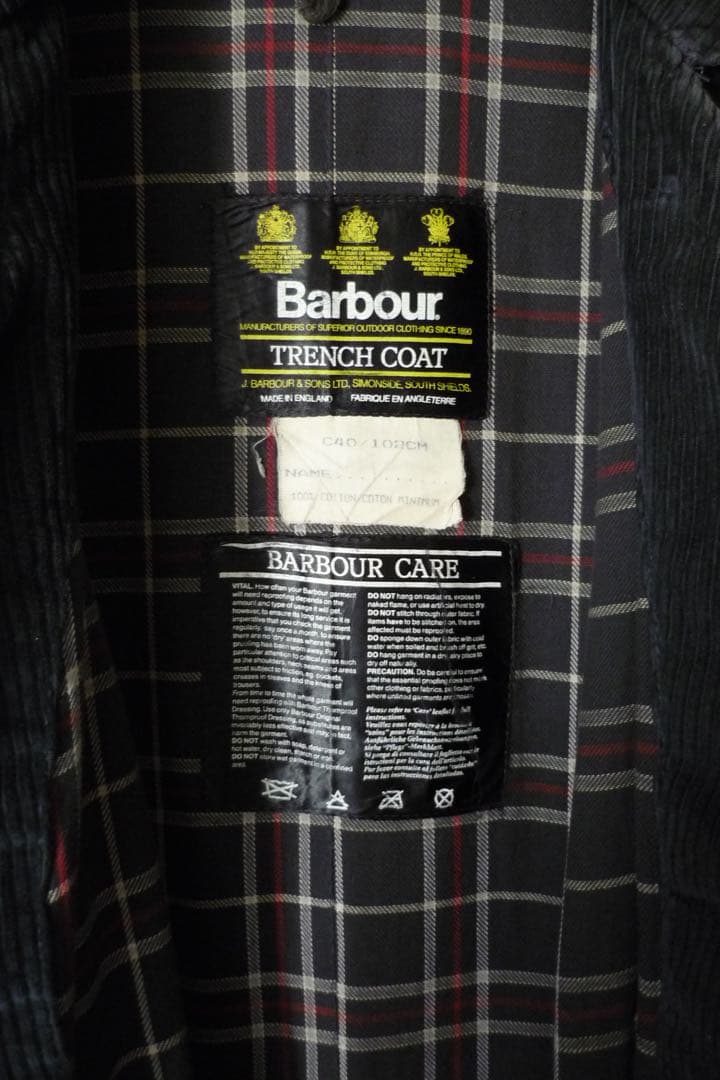 【Barbour】希少 バブアー トレンチコート 90s 80s丈長め