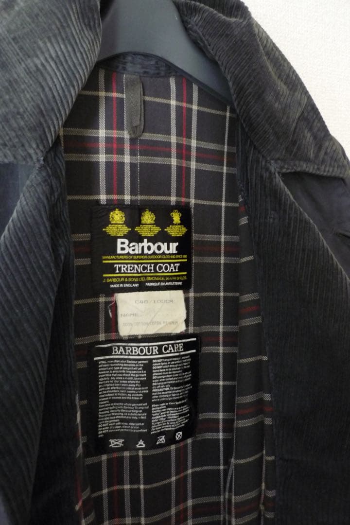 【Barbour】希少 バブアー トレンチコート 90s 80s丈長め