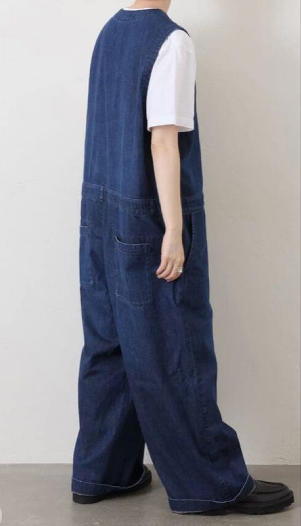 8OZデニム ノースリオールインワンは