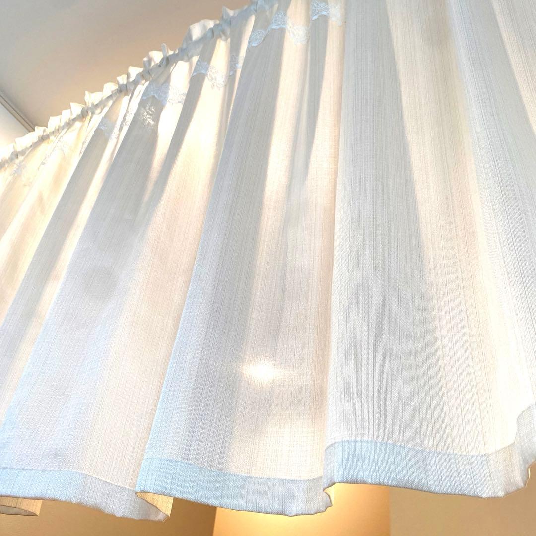 カフェカーテン✿*:❛ねむ❕❜刺繍レース✩.*ハンドメイド*:..。♡*゜