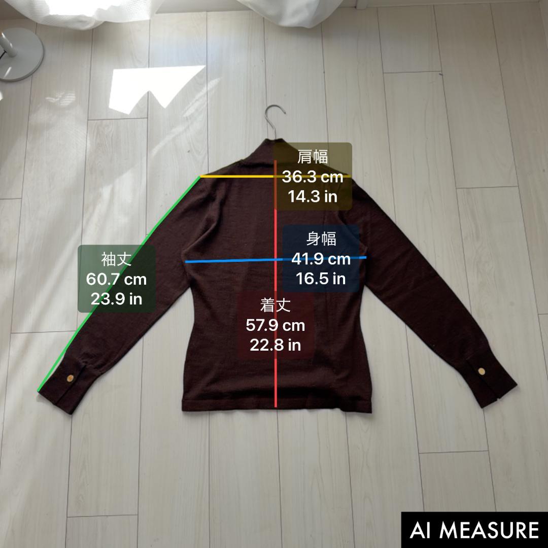 美品・希少✨エルメス 金ボタン　カシミヤ　モックネックニットセーター　シルク