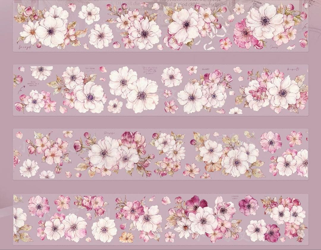 小白家文創《桃夭》海外マスキングテープ　マステ 【2218】