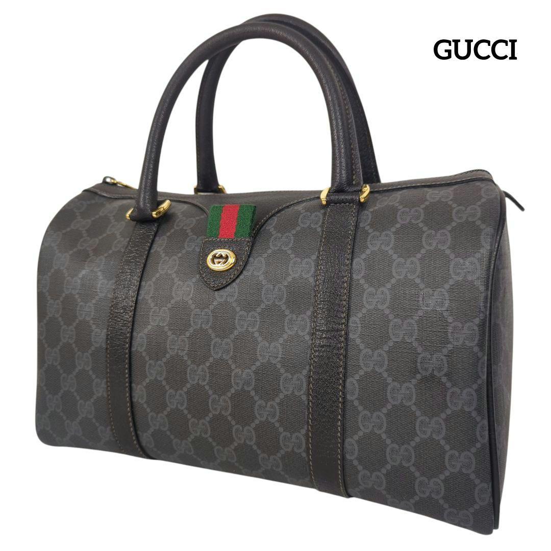 【美品】GUCCI オールド グッチ シェリーライン ミニ ボストンバッグ