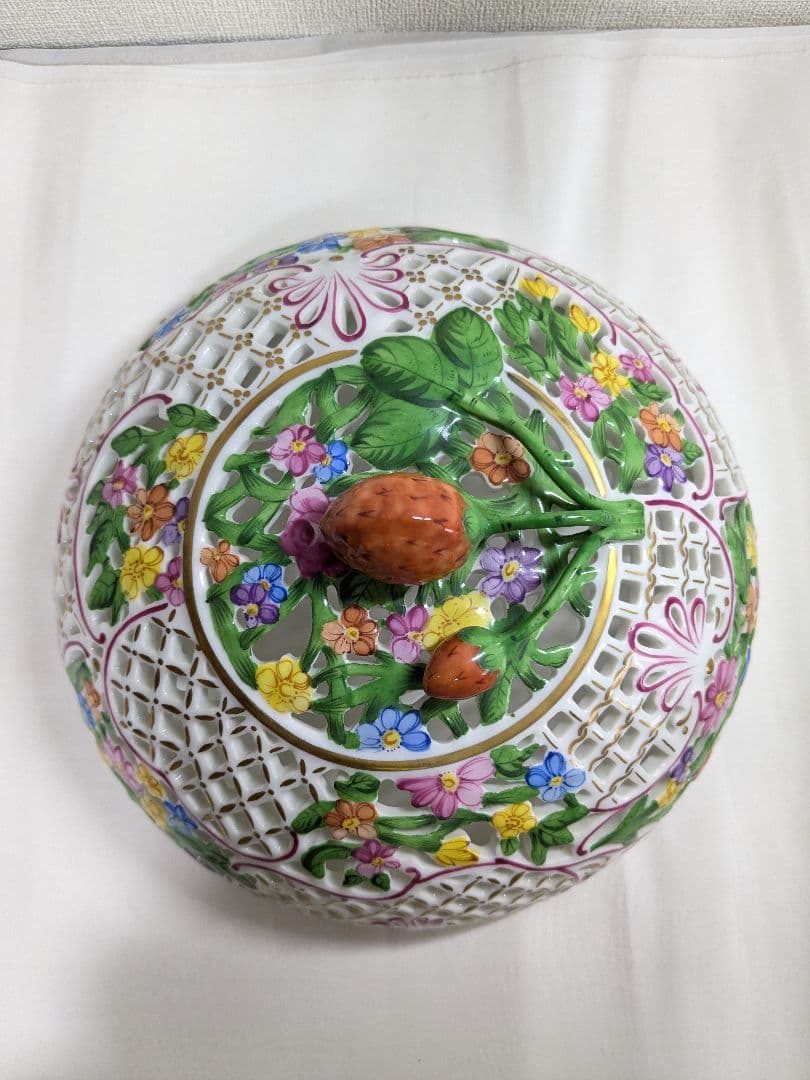 ヘレンド ファンタジー ボンボニエール 大型 透かし彫刻