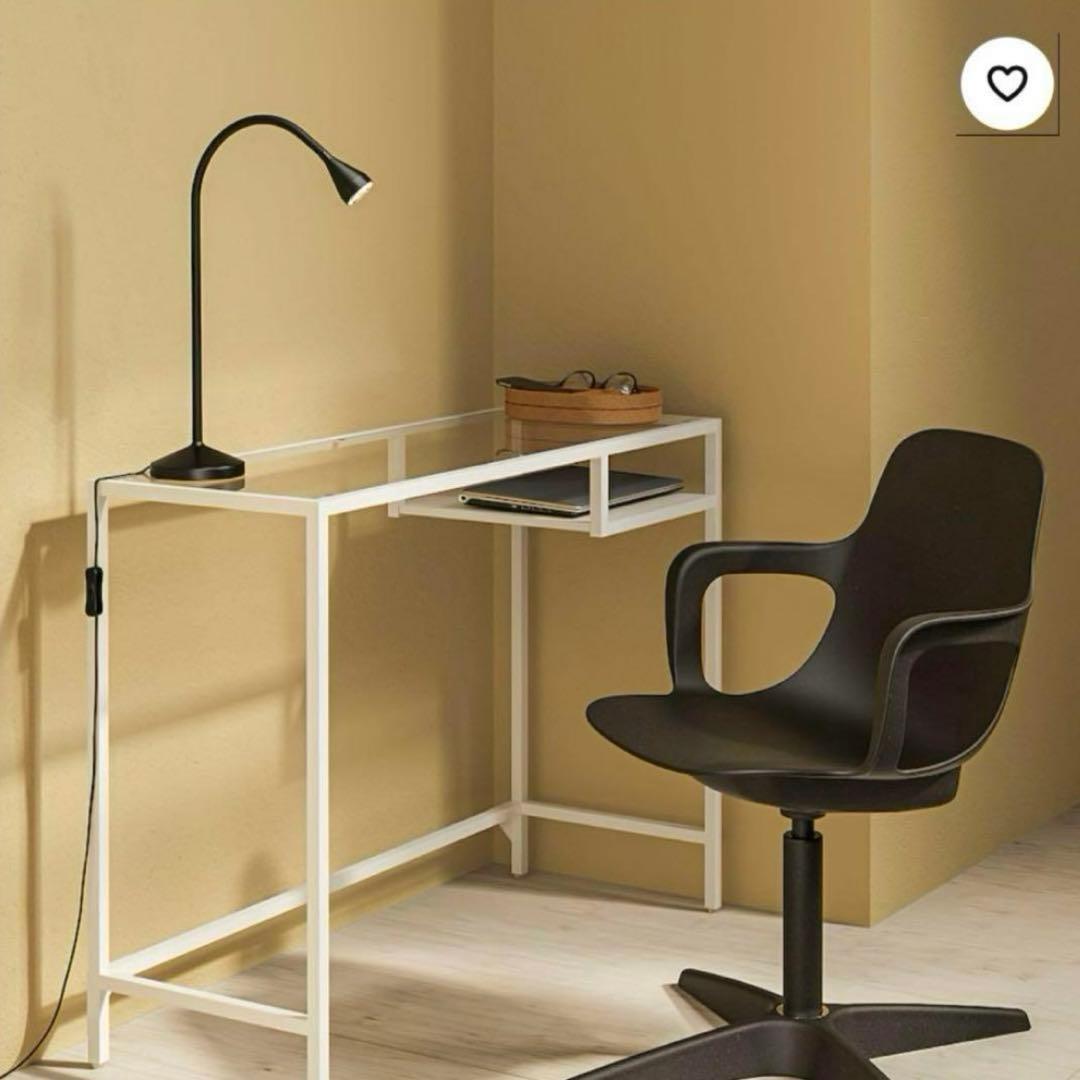 IKEA VITTSJÖ ヴィットショー デスク 机 ホワイト廃盤 ガラス 直接