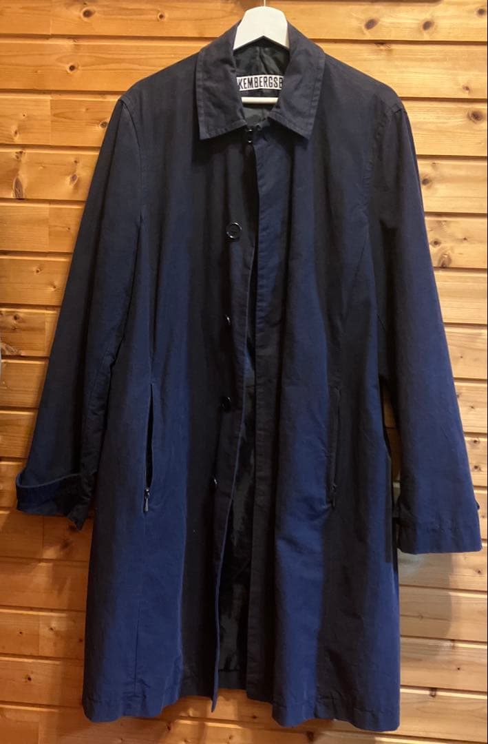 ダークビッケンバーグ【90S】ステンカラーコートSネイビー系