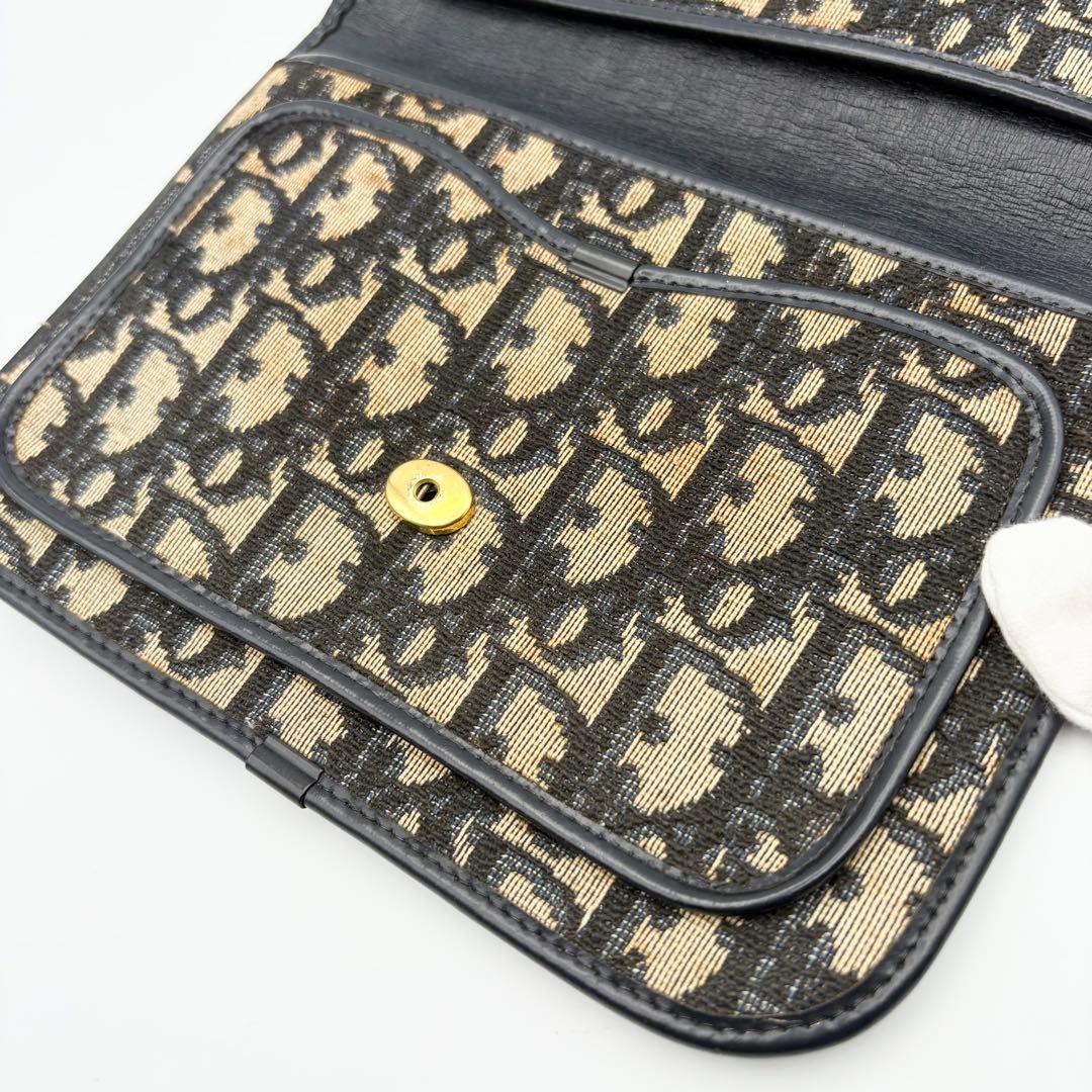 【希少】ディオール オールドトロッター柄 クラッチポーチ ヴィンテージ ネイビー