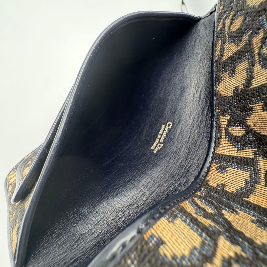 【希少】ディオール オールドトロッター柄 クラッチポーチ ヴィンテージ ネイビー