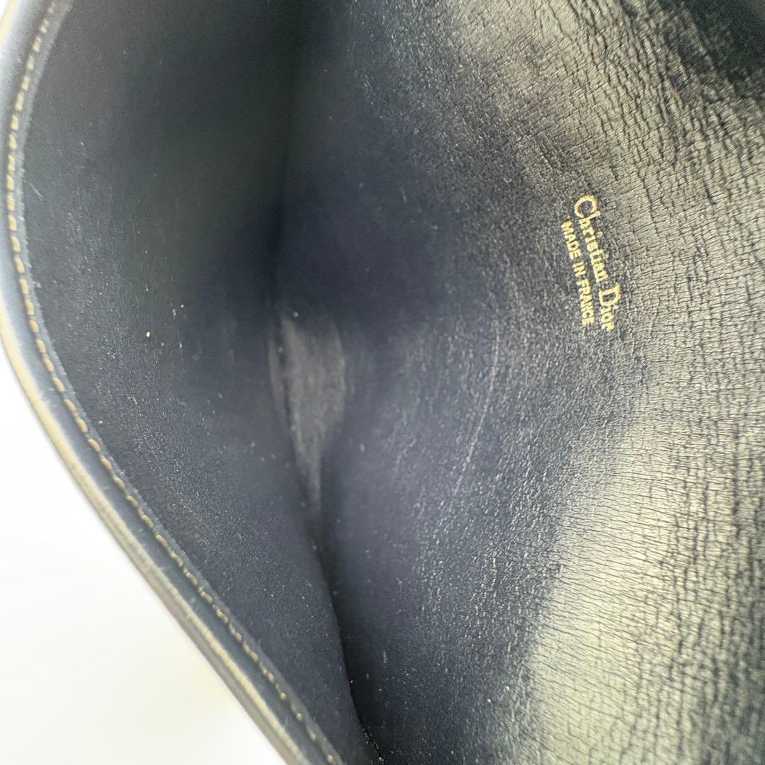 【希少】ディオール オールドトロッター柄 クラッチポーチ ヴィンテージ ネイビー